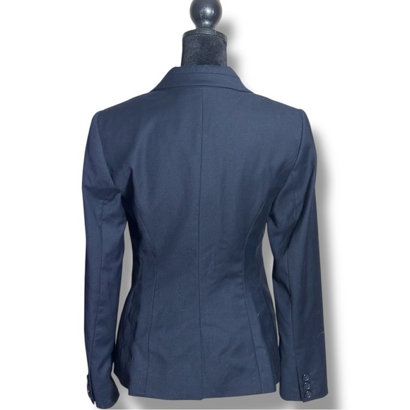 The Limited NWT Navy Blue Notched Collar 2 Button Structured Professional Blazer - Picture 5 of 16